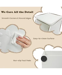 Slickblue 40 Inch Kids Bookshelf with Reading Nook and 6 Open Cubes