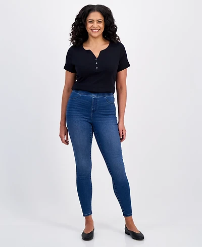 Style & Co Petite Mid-Rise Pull On Jeggings, Created for Macy's