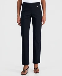 I.n.c. International Concepts Women's Tummy-Control Pull-On Straight-Leg Pants, Created for Macy's