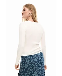 Desigual Women's Ribbed T-shirt logo