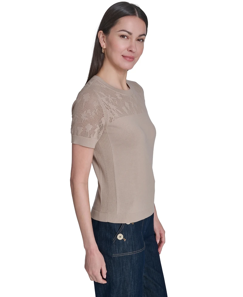 Tommy Hilfiger Women's Crew Neck Floral Sweater