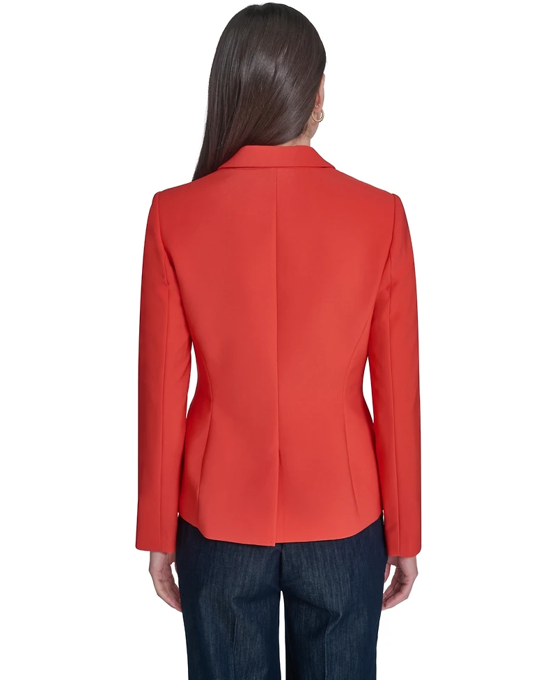 Tommy Hilfiger Women's 1-Button Calvary Twill Blazer