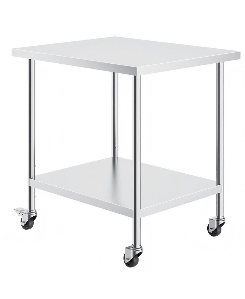 Gouun Stainless Steel Rolling Work Table x x 38 in with 4 Casters