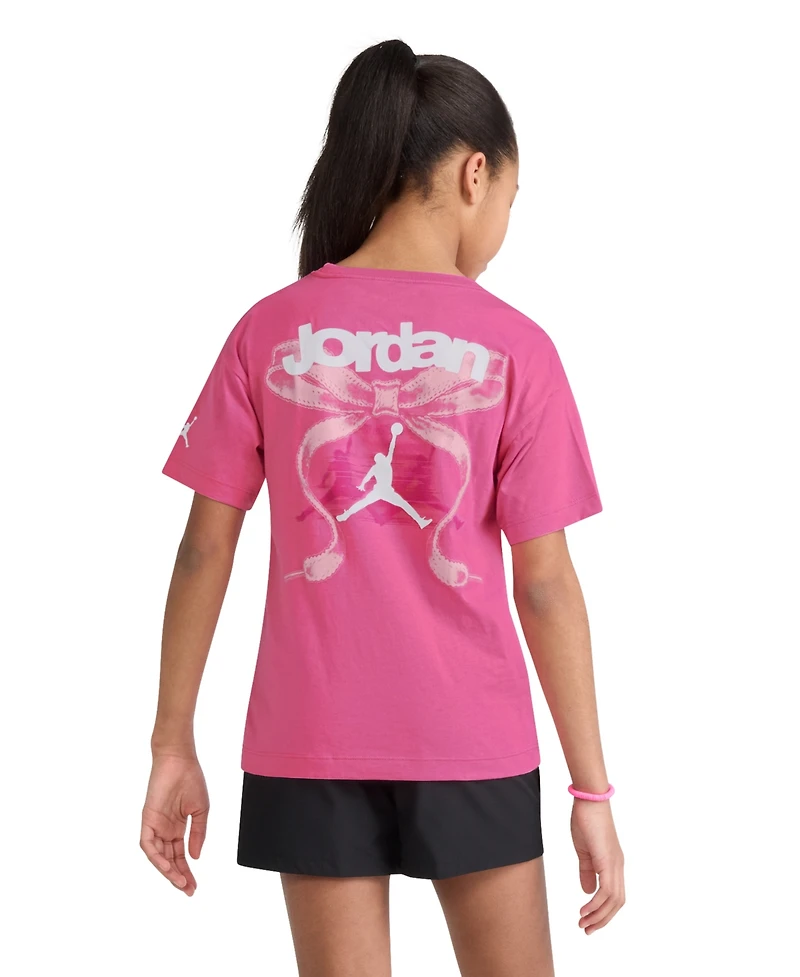 Jordan Girls' 7-16 Bow Short-Sleeve T-Shirt