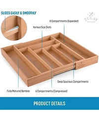 Bamboo Kitchen Drawer Organizer