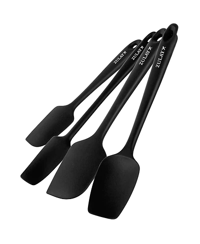 4pcs Silicone Spatula Set - Heat Resistant Tools for Cooking, Baking & Mixing