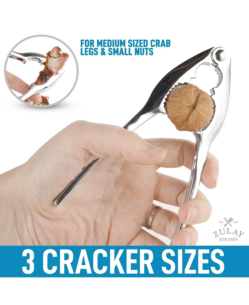 Zulay Kitchen 10 Piece Crab Crackers and Tools Set - Cracks Small to Large Pieces