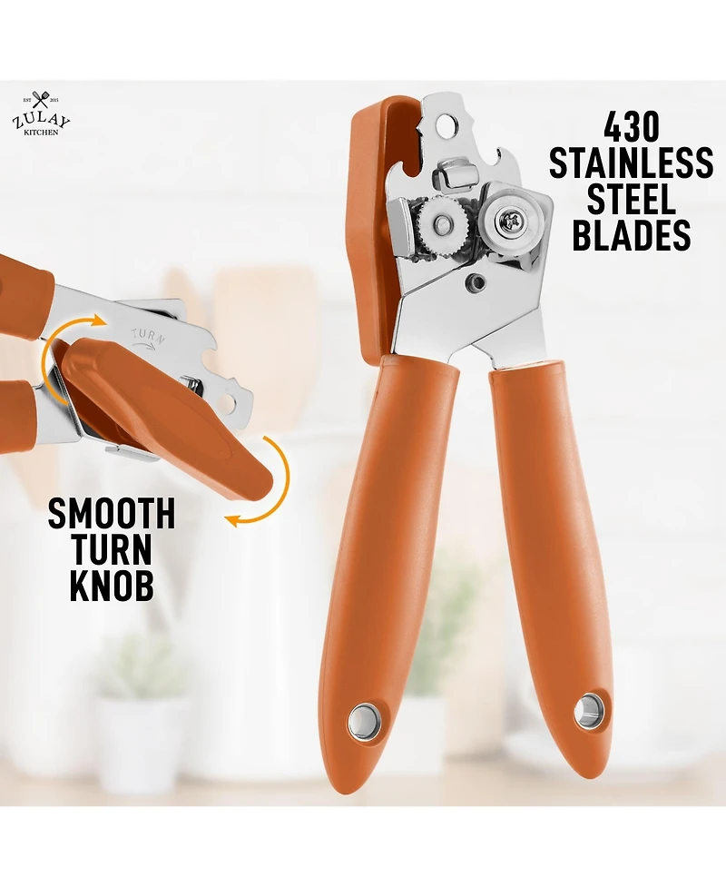 Heavy Duty 2 1 Can Opener Wide Grip Smooth Edge Cut