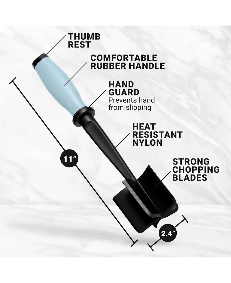 2 Pack Ground Beef Chopper Tool Hamburger Smasher