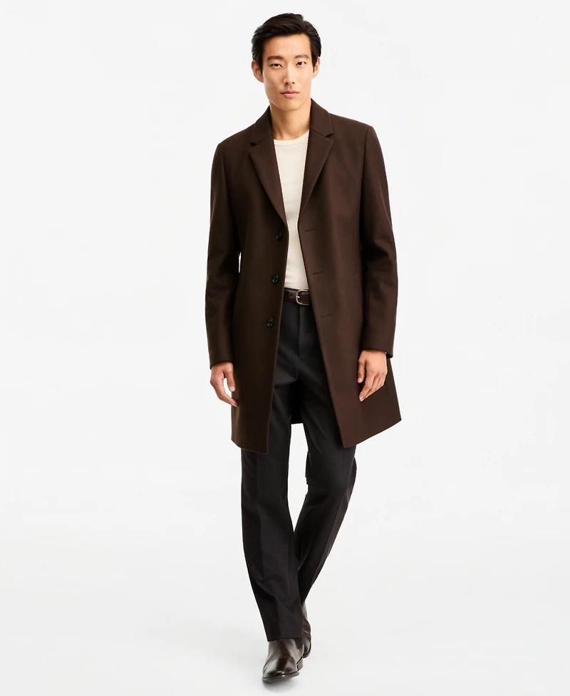 Hugo by Boss Men's Slim-Fit Wool-Cashmere Overcoat