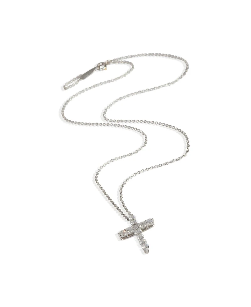 Pre-Owned Tiffany & Co Platinum Diamond Cross Pendant