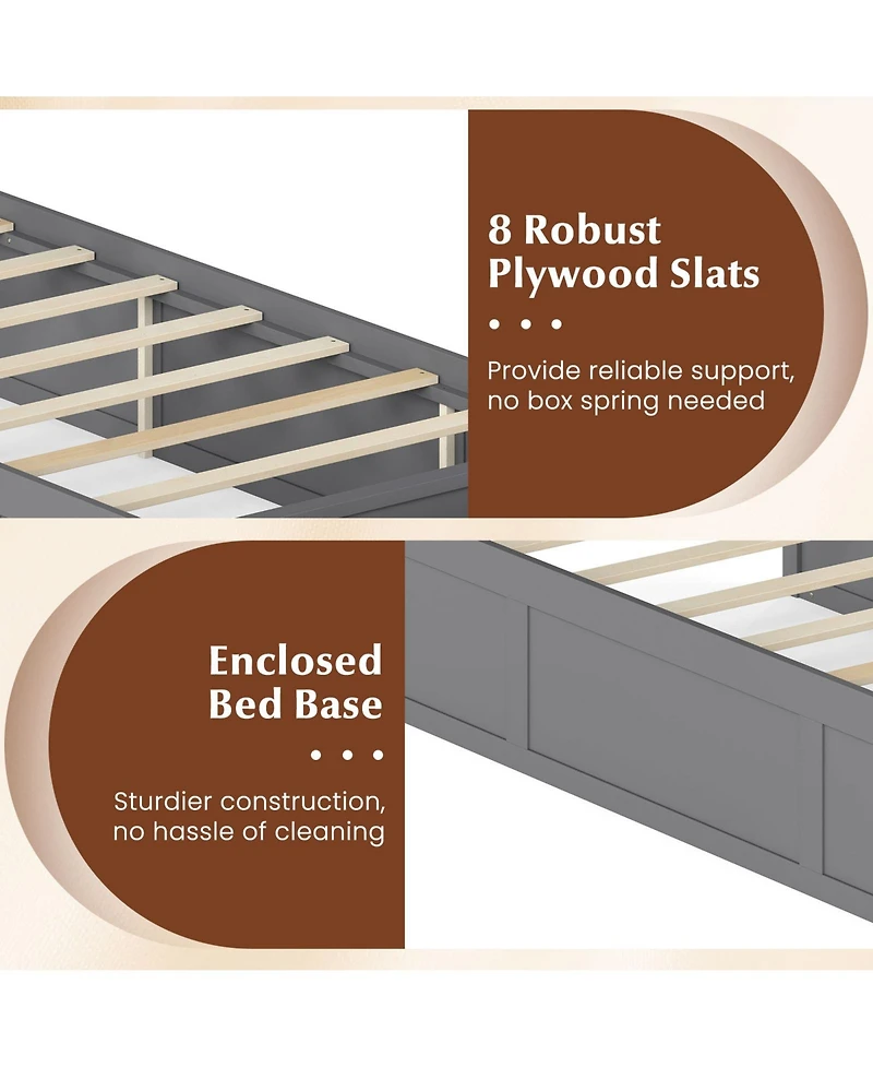Gouun Bed Frame with Storage Drawers and Headboard