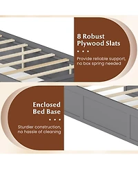 Gouun Bed Frame with Storage Drawers and Headboard