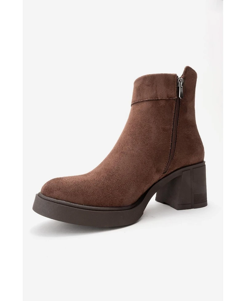 Prologue Shoes Rashe Block Heel Zip Boot (Women)
