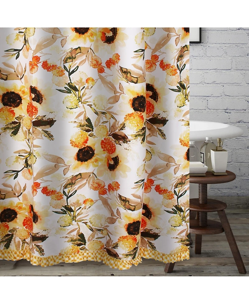 Greenland Home Fashions Somerset Ruffle-Trimmed Shower Curtain