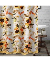 Greenland Home Fashions Somerset Ruffle-Trimmed Shower Curtain