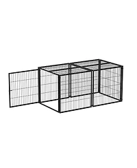 Aostirmotor 63.7" Large Dog Cage Kennel for Medium Dogs Puppy Playpen with Top, Indoor Pet Enclosure