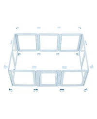 Aostirmotor 76" Dog Whelping Box with Transparent Window Playpen for Large Dogs