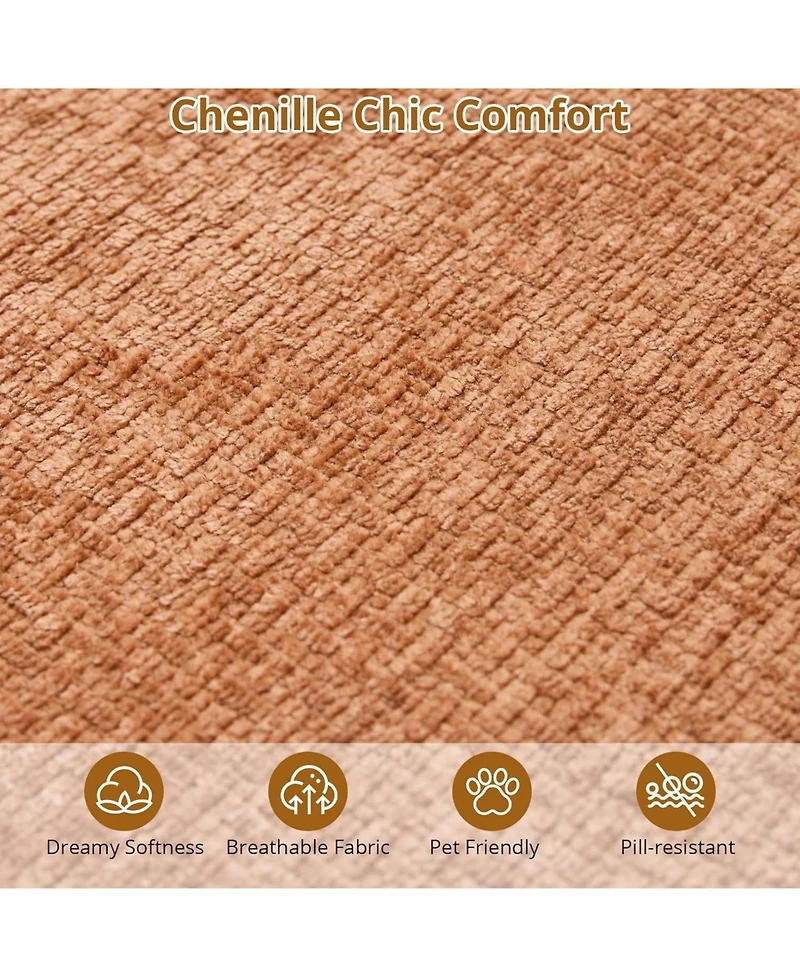 gaomon 106" Curved Sectional Sofa with Chaise, Boneless Couch with Pillows, Memory Foam, No Assembly