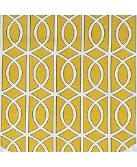 Rlf Home Sequence Ruffled Cornice 100% Cotton with Fully Lined 3" Rod Pocket Valnance for Windows 50" x 17" Lemon