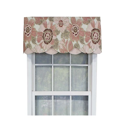 Rlf Home Verona Petticoat Modern Premium Design Printed Valance 3" Rod Pocket 50" x 15