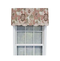 Rlf Home Verona Petticoat Modern Premium Design Printed Valance 3" Rod Pocket 50" x 15