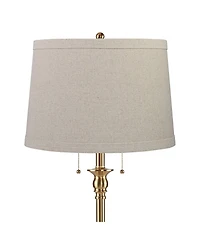 360 Lighting Dyna Traditional 58" Tall Standing Floor Lamp Pole Pull Chain Antique Brass Finish