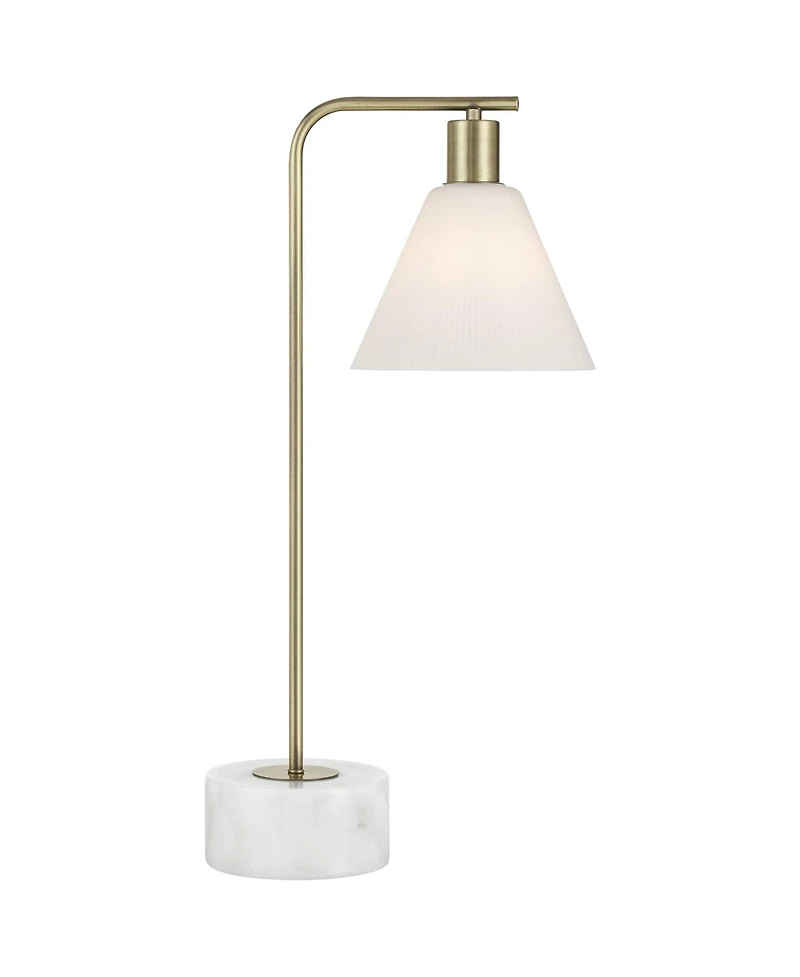 360 Lighting Bella 24 1/2" High Brass and Marble Arc Table Lamp with Dimmer