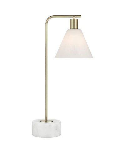 360 Lighting Bella 24 1/2" High Brass and Marble Arc Table Lamp with Dimmer