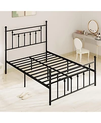 Gouun Heavy-duty Metal Bed Frame with Headboard