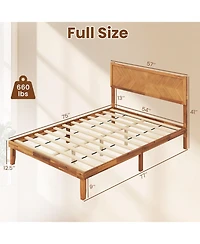Gouun Bed Frame with Headboard and Storage Space