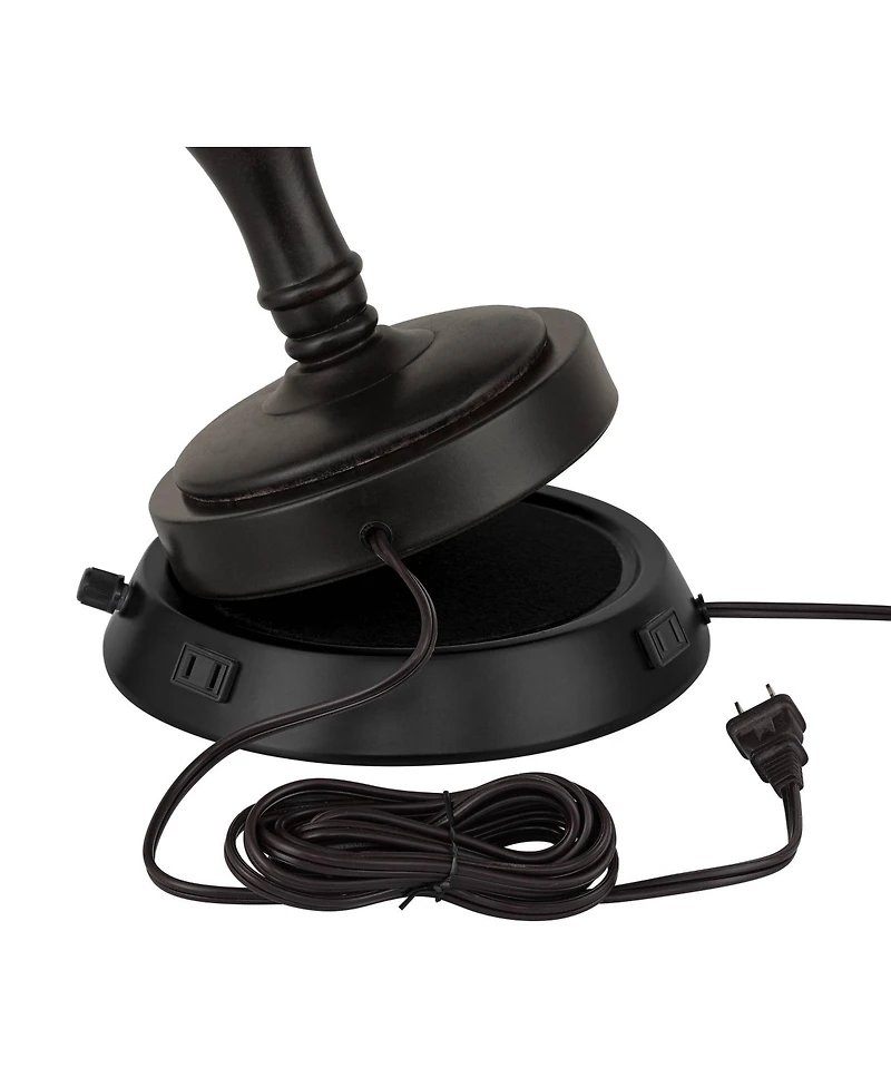 Barnes and Ivy Brighton 27.25" Tall Rustic Farmhouse Table Lamp with and Usb Base