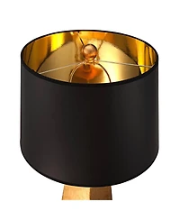 Possini Euro Design Obelisk Modern Table Lamp with Square Marble Riser 26" High Gold Leaf Drum Shade for Bedroom Living Room Bedside Home Kids