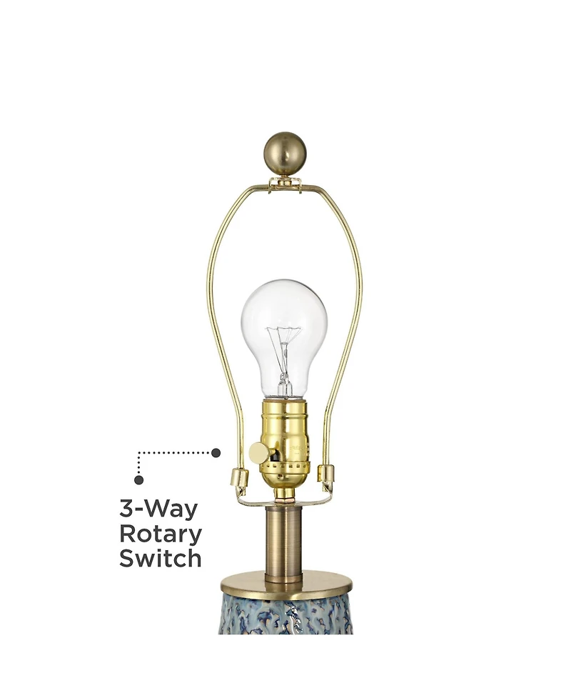 Possini Euro Design Victoria 29 1/2" Tall Modern End 3-Way Table Lamp / Finish Ceramic Single Living Room