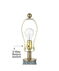 Possini Euro Design Victoria 29 1/2" Tall Modern End 3-Way Table Lamp / Finish Ceramic Single Living Room