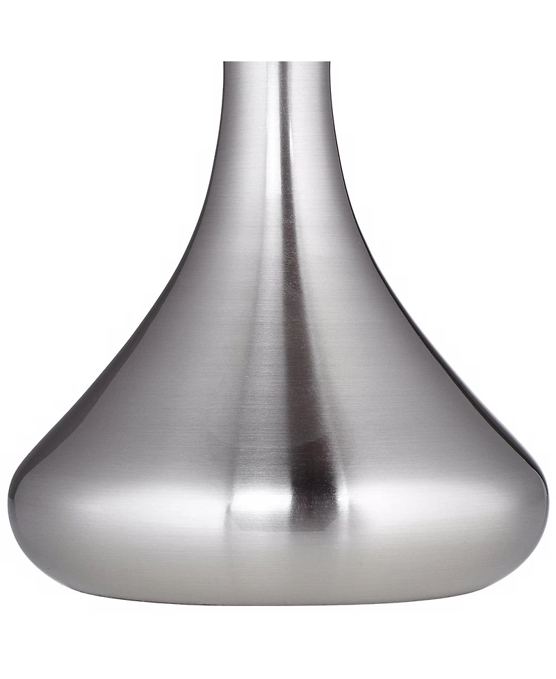 360 Lighting Mini Droplet 17" High Small Modern Accent Table Lamp Brushed Nickel Finish Metal Single Living Room Bedroom