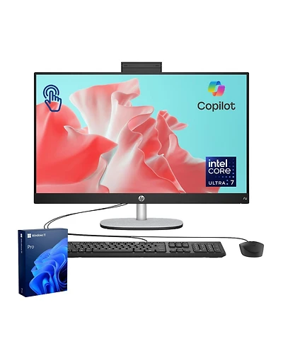 Hp Essential 27" All-in-One Intel Core Ultra 7 16GB Ram Intel Graphics 1TB Ssd Storage Windows 11 Pro 60Hz - Black