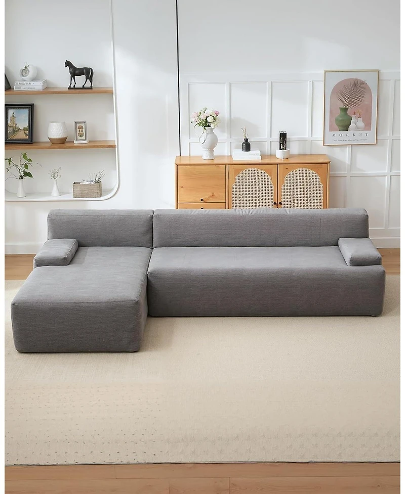 gaomon Modular L-Shaped Sectional Sofa with Chaise, Cloud Couch