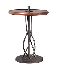 Franklin Iron Works Industrial Modern Floor Lamps with Tray Table 63 1/2" Tall Set of 2