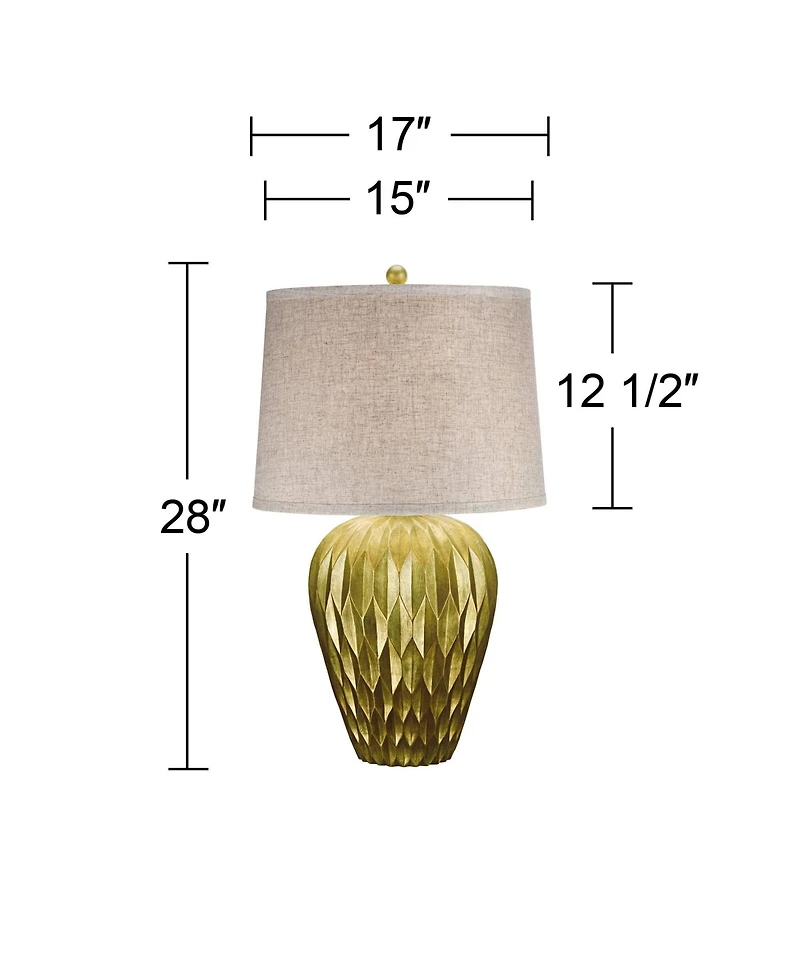 Possini Euro Design Buckhead 28" Tall Urn Modern Table Lamps Set of 2 Bronze Finish Living Room Bedroom Bedside Nightstand