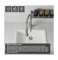Busdays Touch Kitchen Faucet with Pull Down Sprayer, 2-Mode Spring Neck, Brushed Nickel