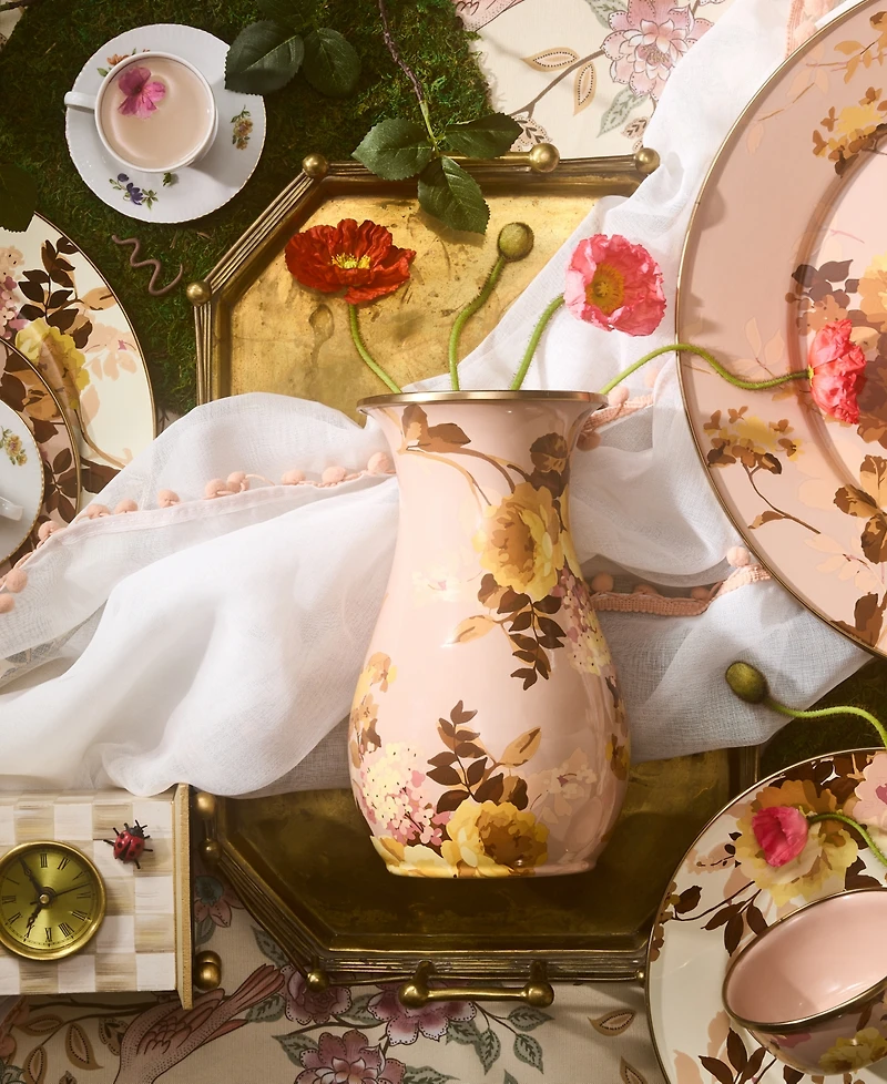 MacKenzie-Childs Wild Rose Mauve 96 oz. Tall Vase