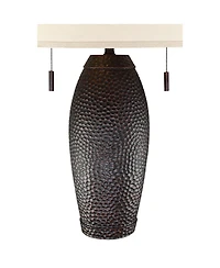 Franklin Iron Works Noah 31" Tall Vase Farmhouse Rustic End Table Lamps Set of 2