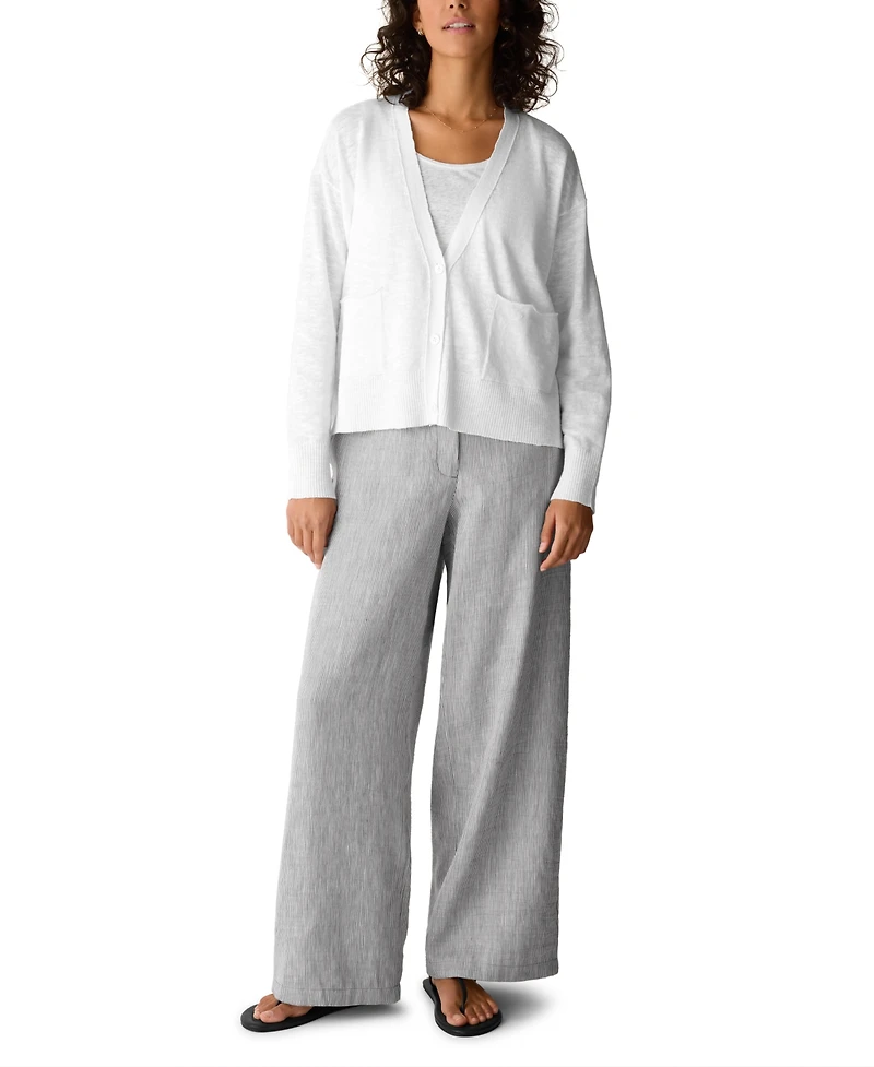 Eileen Fisher Women's V-Neck Long-Sleeve Cardigan Sweater