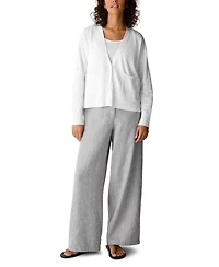 Eileen Fisher Women's V-Neck Long-Sleeve Cardigan Sweater