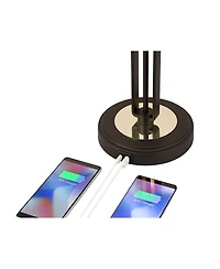 Franklin Iron Works Javier 24 1/2" High Mid Century Modern Table Lamps Set of 2 with Usb Port