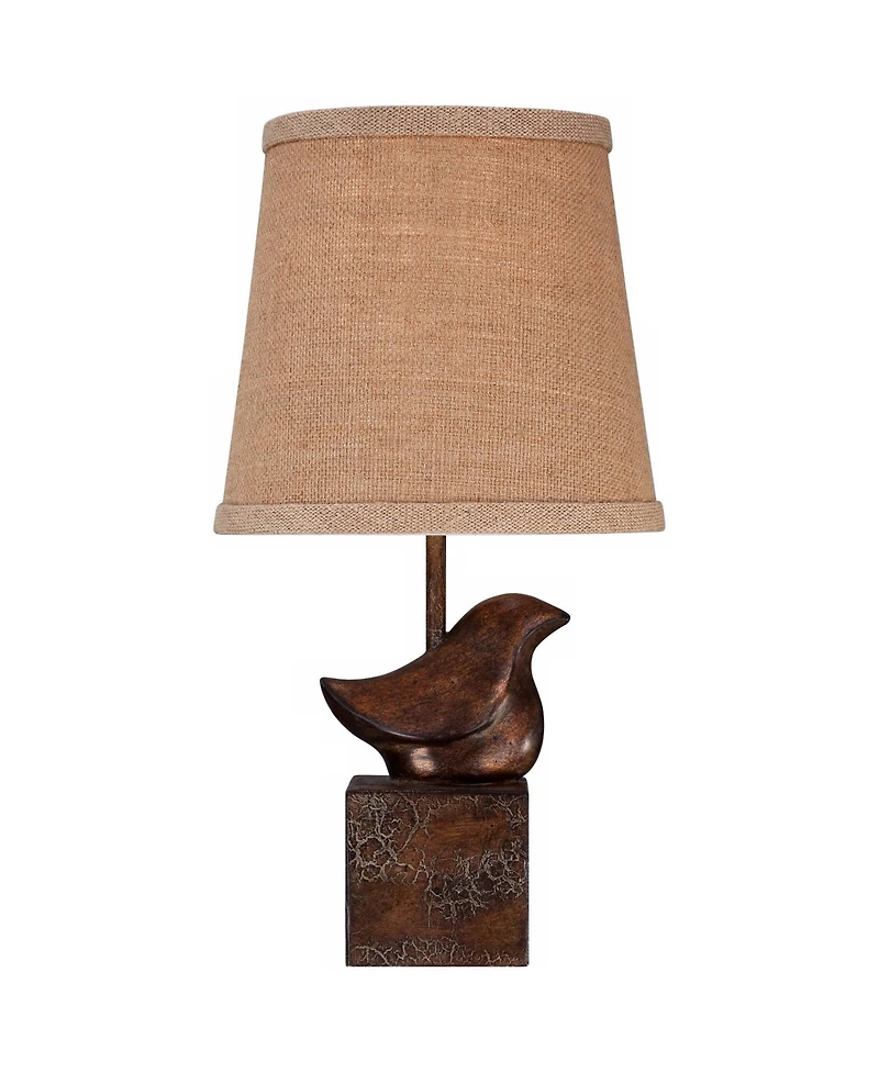 360 Lighting Rustic Farmhouse Accent Table Lamp 15 1/2" High Set of 2 Sculptural Crackle Drum Shade for Bedroom House