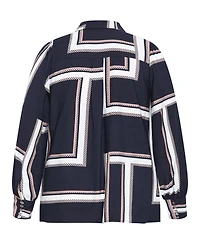 City Chic Plus Hallie Print Shirt