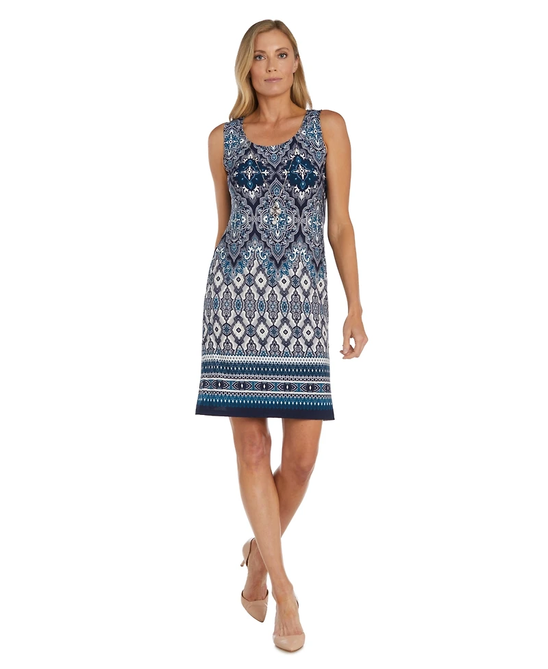 R & M Richards Petite Daytime Printed Jacket Dress