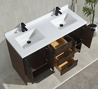 Ari Bath Diego 55" Bathroom Vanity Walnut